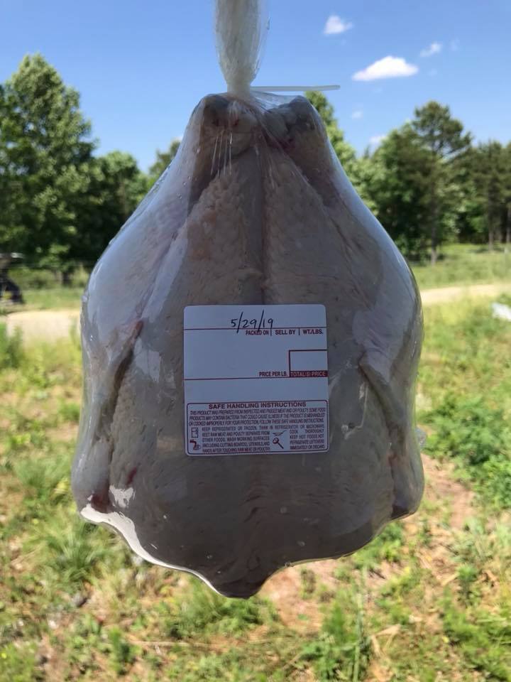 Prepare poultry for freezing with shrink bags